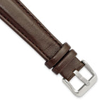 Glove Leather Watch Band in Dark Brown with Panerai-Style Buckle, 19mm