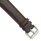 Glove Leather Watch Band in Dark Brown with Panerai-Style Buckle, 19mm