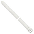 White Leather Watch Band with Panerai-Style Buckle, 18mm - Sophia Jewelers