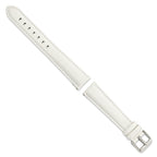 White Leather Watch Band with Panerai-Style Buckle, 18mm - Sophia Jewelers