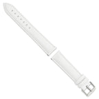 White Leather Watch Band with Panerai-Style Buckle, 18mm - Sophia Jewelers