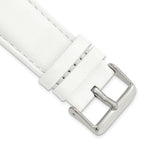 White Leather Watch Band with Panerai-Style Buckle, 18mm