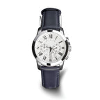14mm Navy Glove Leather with Silver-tone Panerai Style Buckle 6.75 inch Watch Band