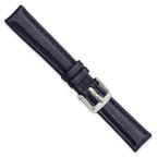 Navy Glove Leather Watch Band with Panerai-Style Buckle, 19mm - Sophia Jewelers