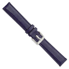 Navy Glove Leather Watch Band with Panerai-Style Buckle, 19mm - Sophia Jewelers