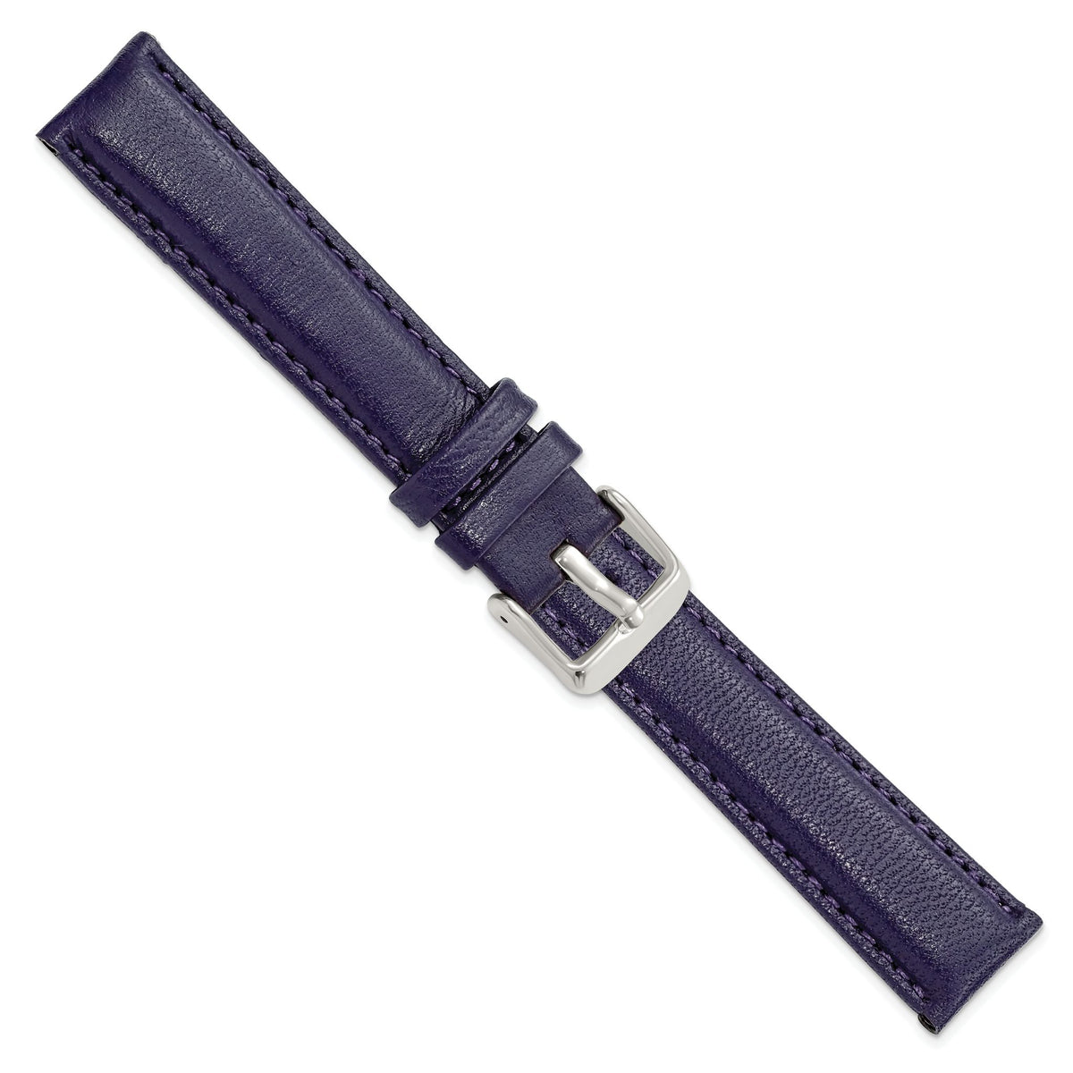 Navy Glove Leather Watch Band with Panerai-Style Buckle, 19mm - Sophia Jewelers