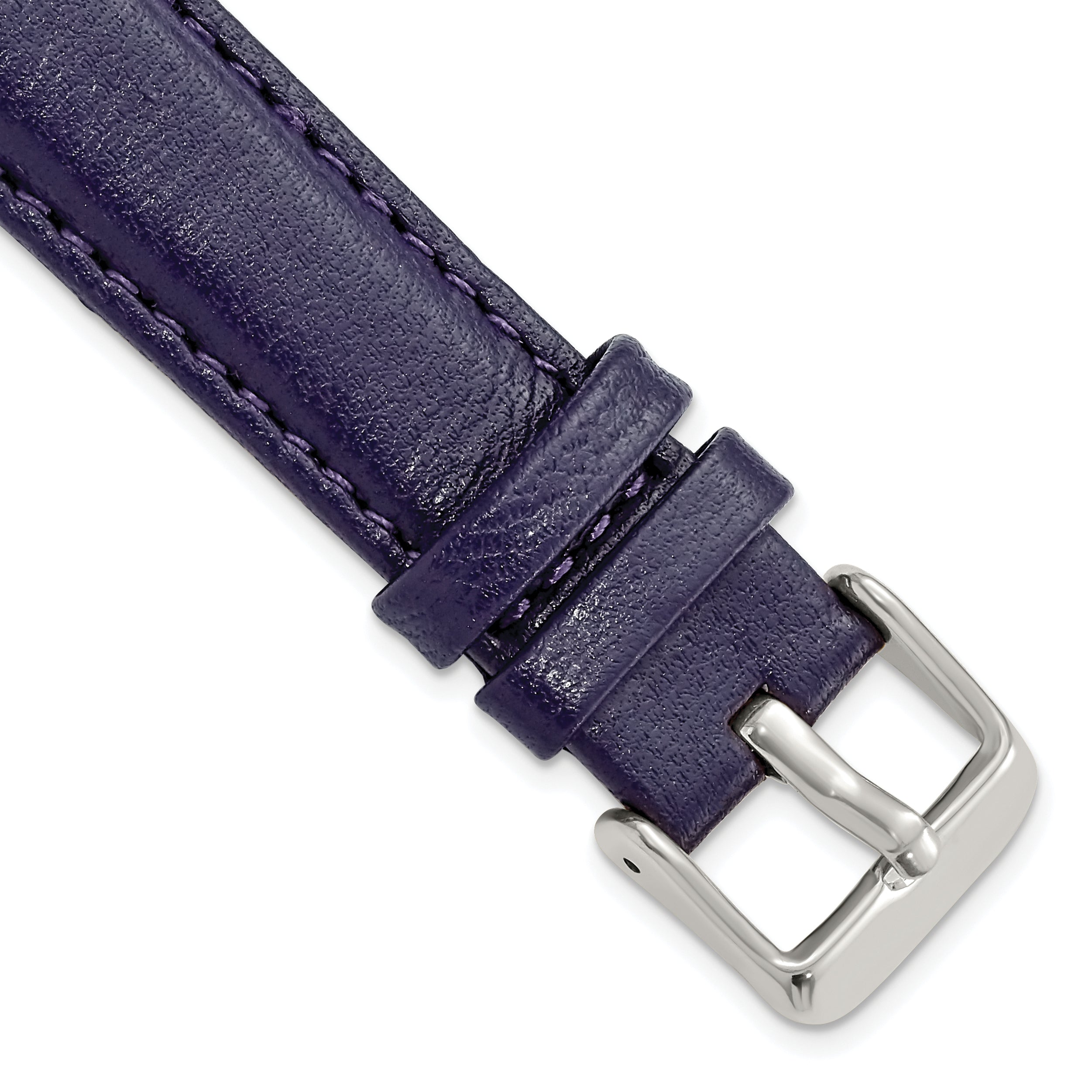 Navy Glove Leather Watch Band with Panerai-Style Buckle, 19mm