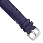 Navy Glove Leather Watch Band with Panerai-Style Buckle, 19mm