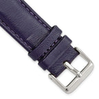 Navy Glove Leather Watch Band with Panerai-Style Buckle, 19mm - Sophia Jewelers