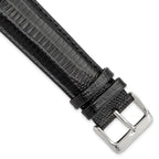 Teju Lizard Grain Leather Watch Band in Black, 16mm