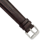 Teju Lizard Grain Leather Watch Band in Brown, 14mm