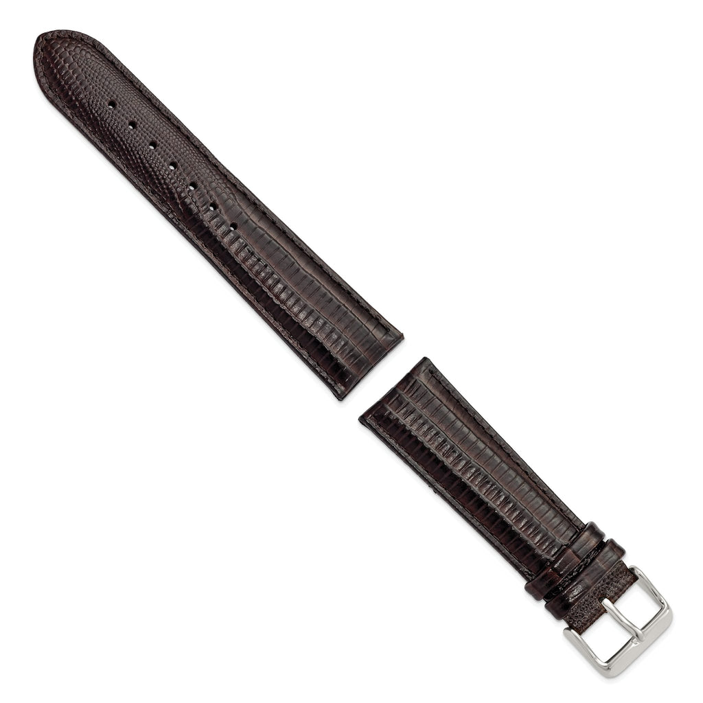 Teju Lizard Grain Leather Watch Band in Brown, 14mm - Sophia Jewelers
