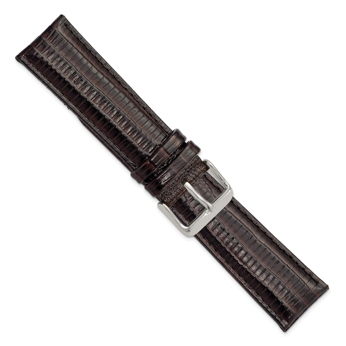 Teju Lizard Grain Leather Watch Band in Brown, 14mm - Sophia Jewelers