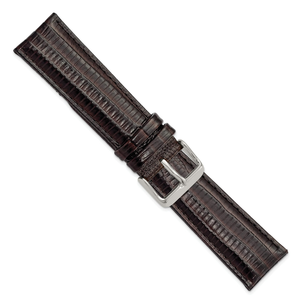 Teju Lizard Grain Leather Watch Band in Brown, 14mm - Sophia Jewelers