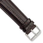 Teju Lizard Grain Leather Watch Band in Brown, 14mm