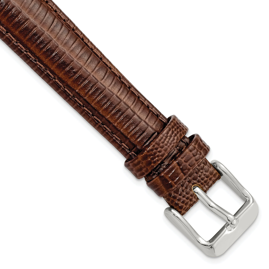 Havana Teju Lizard Grain Leather Watch Band, 19mm
