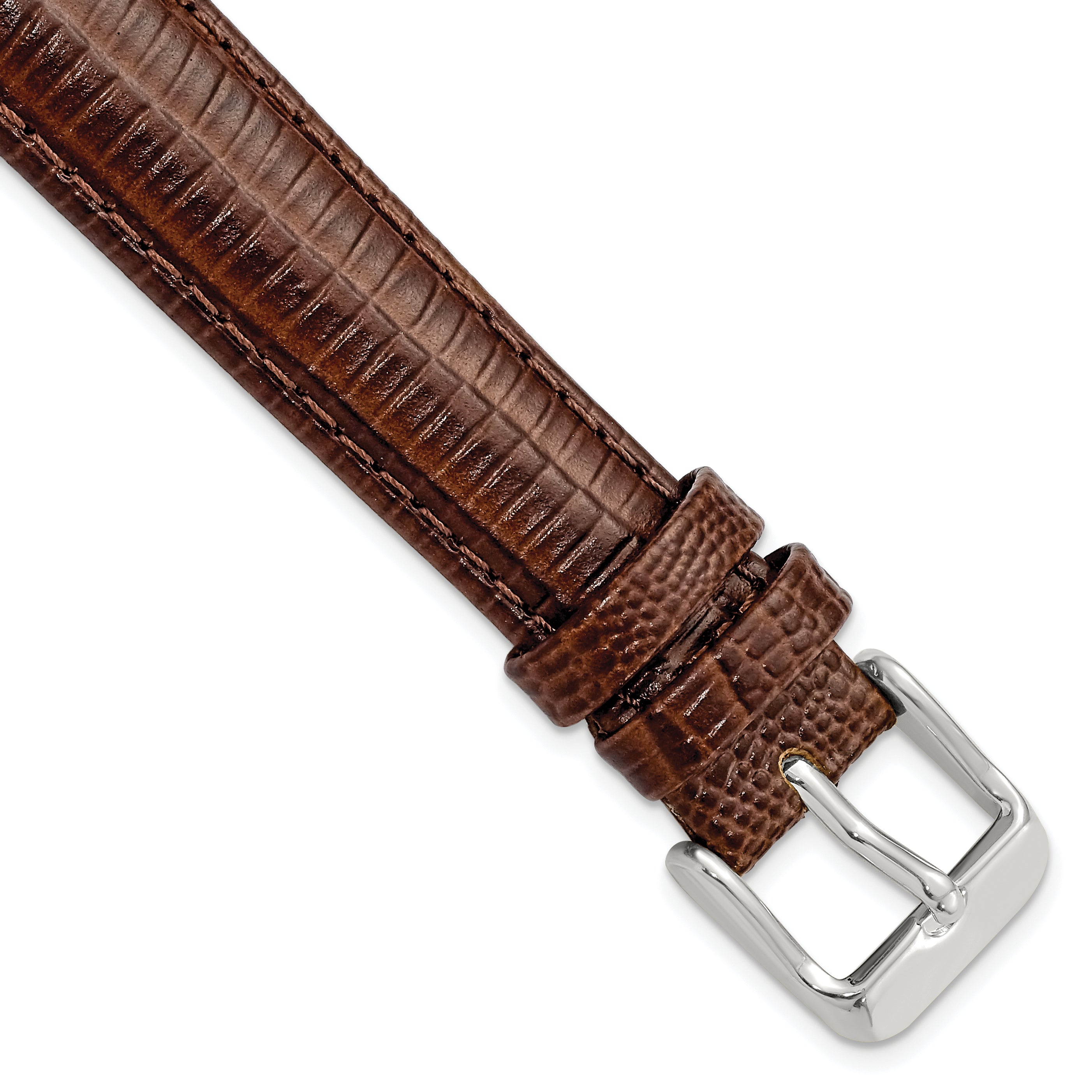 Havana Teju Lizard Grain Leather Watch Band, 19mm