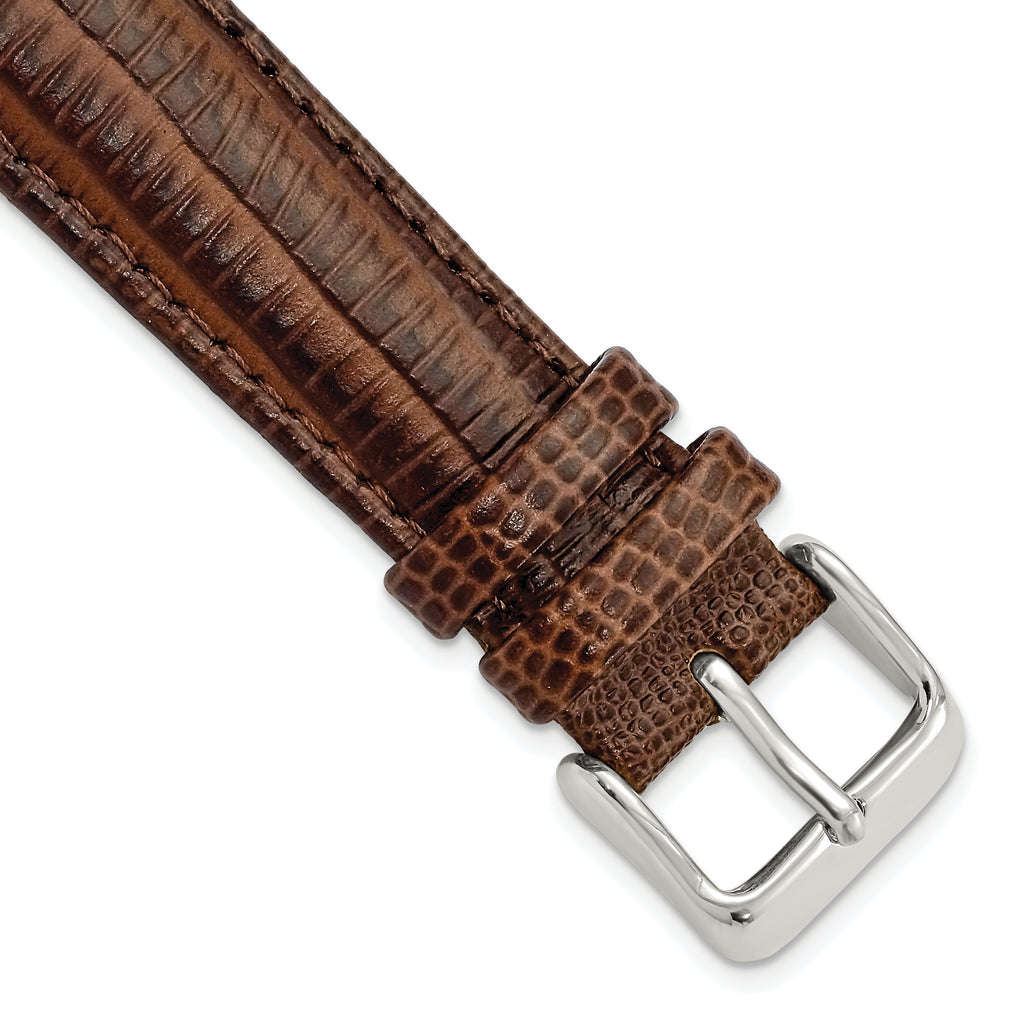 Havana Teju Lizard Grain Leather Watch Band, 19mm