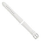 Teju Lizard Grain Leather Watch Band in White, 22mm - Sophia Jewelers