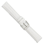Teju Lizard Grain Leather Watch Band in White, 22mm - Sophia Jewelers