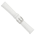 Teju Lizard Grain Leather Watch Band in White, 22mm - Sophia Jewelers