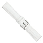 Teju Lizard Grain Leather Watch Band in White, 22mm - Sophia Jewelers