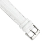 Teju Lizard Grain Leather Watch Band in White, 22mm