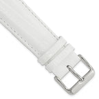 Teju Lizard Grain Leather Watch Band in White, 22mm