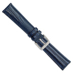 Navy Teju Lizard Grain Leather Watch Band, 14mm - Sophia Jewelers