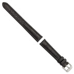 Black Grain Alligator-Grain Watch Band in Leather, Matte - Sophia Jewelers