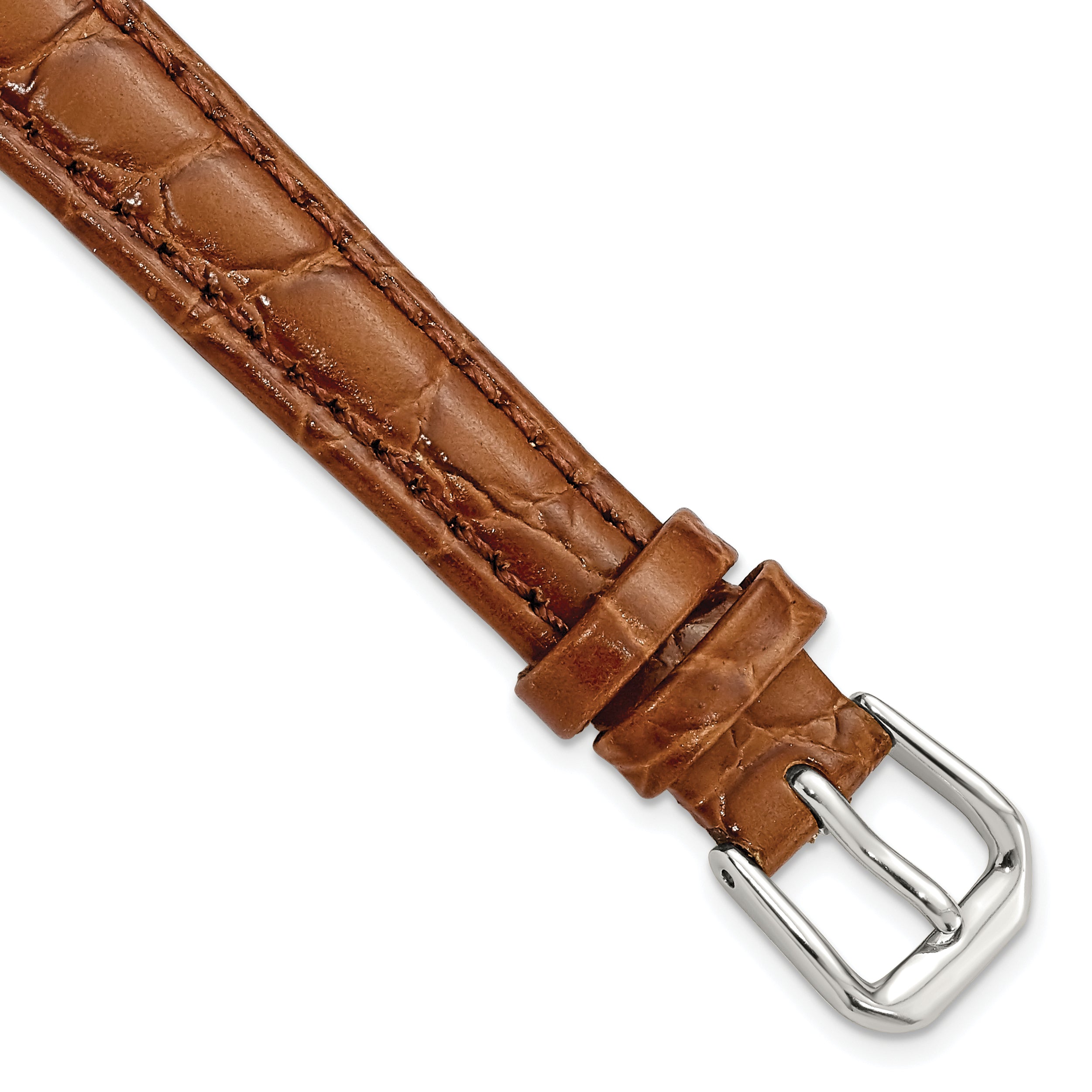 Havana Alligator-Grain Leather Watch Band, 12mm