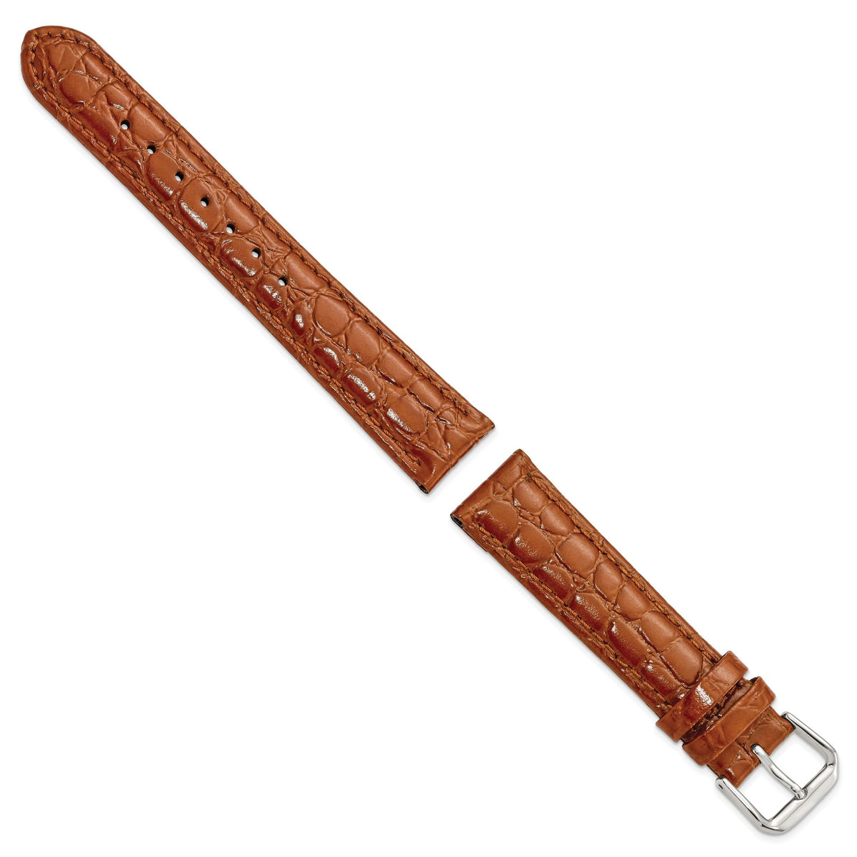 Havana Alligator-Grain Leather Watch Band, 12mm - Sophia Jewelers