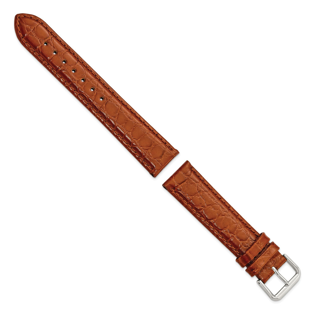 Havana Alligator-Grain Leather Watch Band, 12mm - Sophia Jewelers