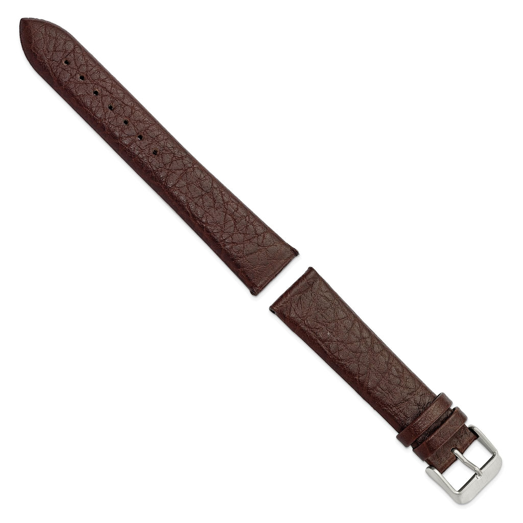 Distressed Brown Watch Band in Leather, Matte - Sophia Jewelers
