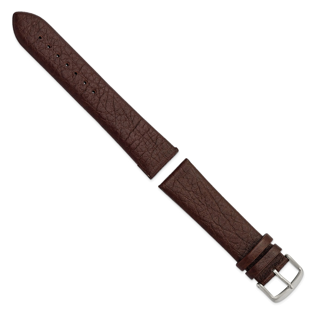 Distressed Brown Watch Band in Leather, Matte - Sophia Jewelers