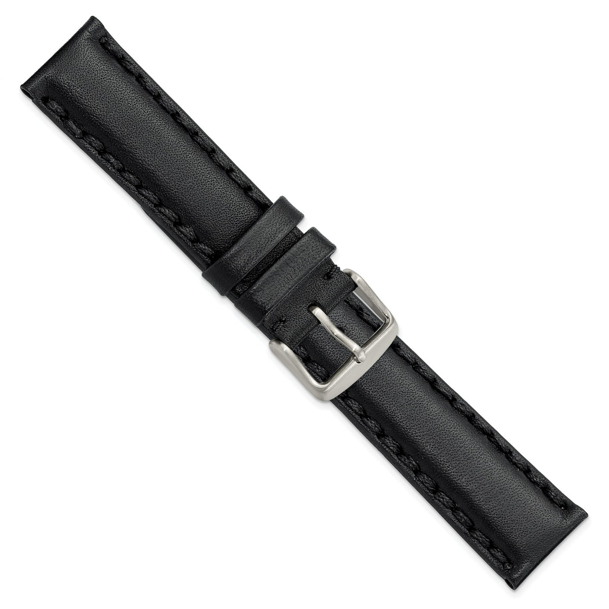 Oil Black Watch Band in Leather, Matte - Sophia Jewelers