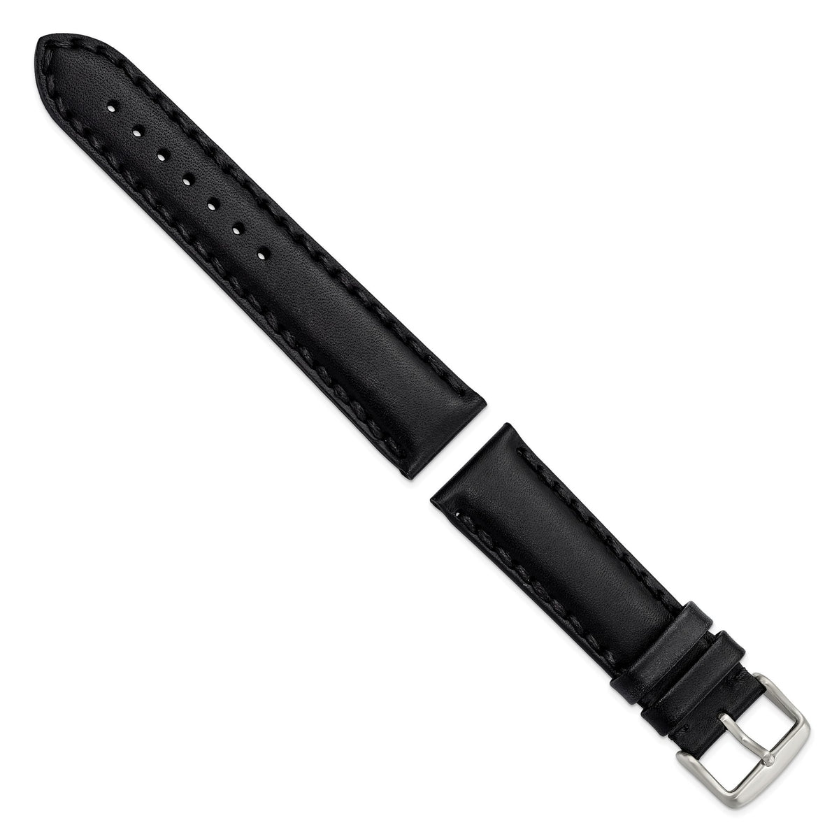 Oil Black Watch Band in Leather, Matte - Sophia Jewelers