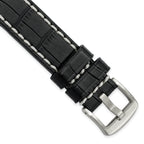 Alligator-Grain Leather Watch Band in Black, 20mm