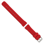 20mm Red Silicone Rubber with Brushed Stainless Steel Buckle 8 inch Watch Band