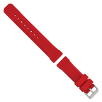 DeBeer 22mm Red Silicone Rubber with Brushed Stainless Steel Buckle 8 inch Watch Band
