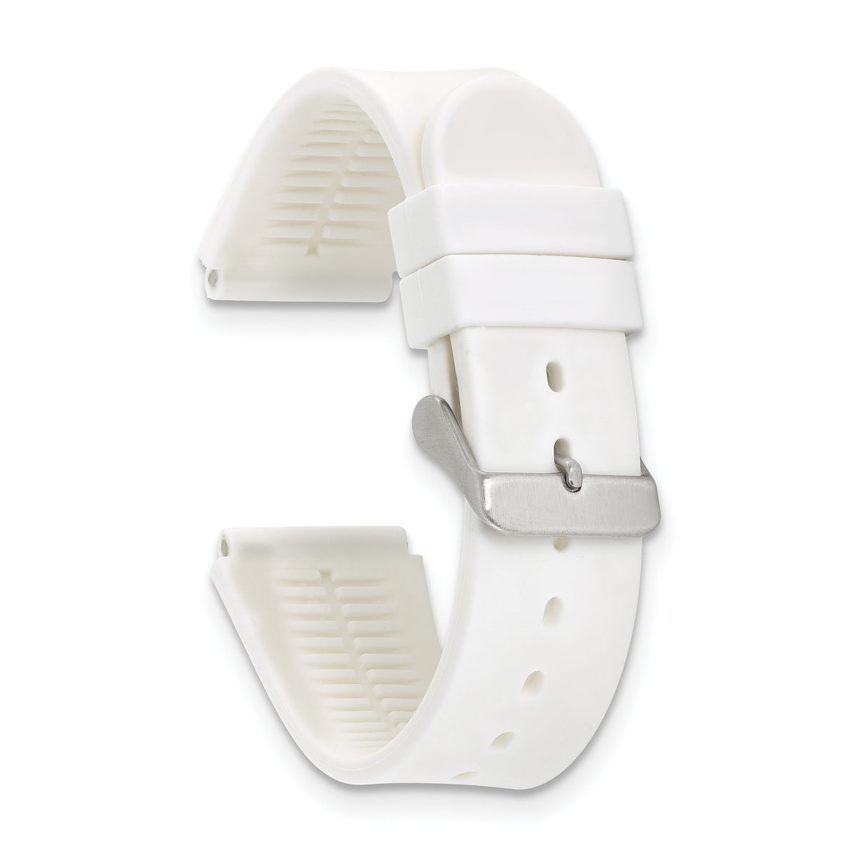 DeBeer Watch Band in Silicone Rubber, Brushed - Sophia Jewelers
