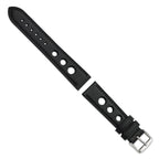 Grand Prix Leather Watch Band in Black, 20mm - Sophia Jewelers