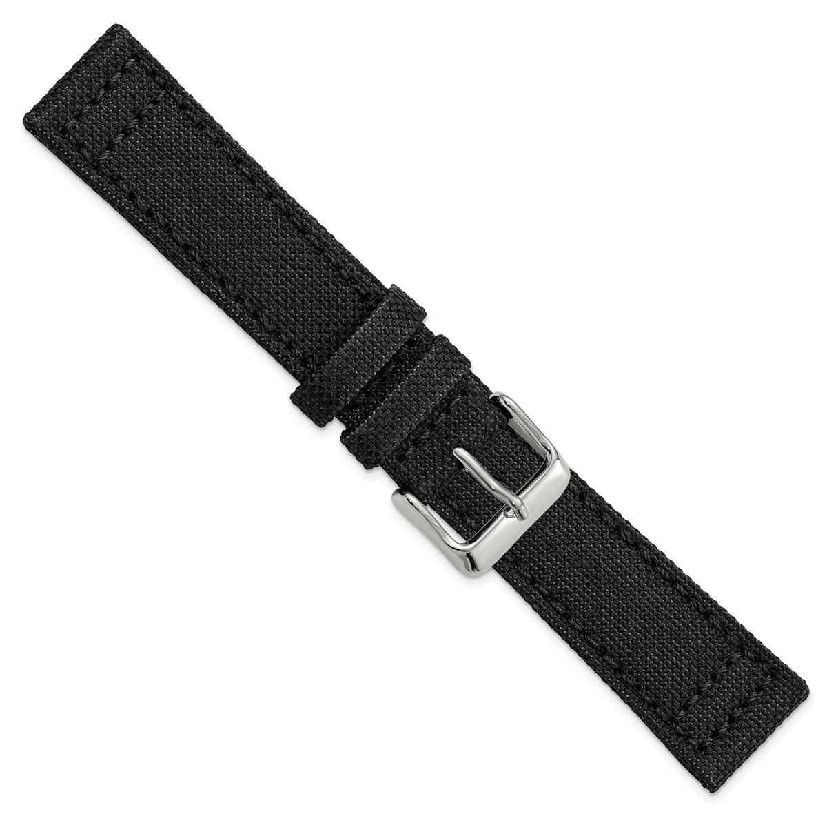 Black Nylon Canvas Watch Band in Fabric - Sophia Jewelers