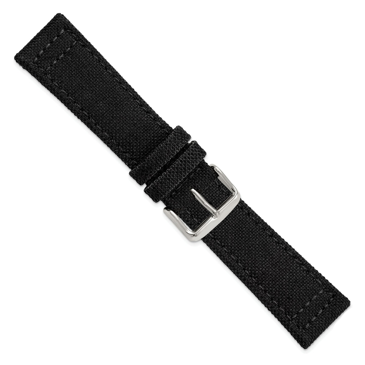 Black Nylon Canvas Watch Band in Fabric - Sophia Jewelers