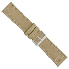 Beige Nylon Canvas Watch Band in Fabric with Black Leather Lining - Sophia Jewelers