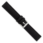 Ventilated Silicone Watch Band in Black, 24mm - Sophia Jewelers
