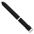 Ventilated Silicone Watch Band in Black, 24mm - Sophia Jewelers