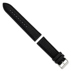 Ventilated Silicone Watch Band in Black, 24mm - Sophia Jewelers
