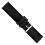 Ventilated Silicone Watch Band in Black, 24mm - Sophia Jewelers