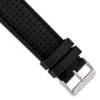 Ventilated Silicone Watch Band in Black, 24mm